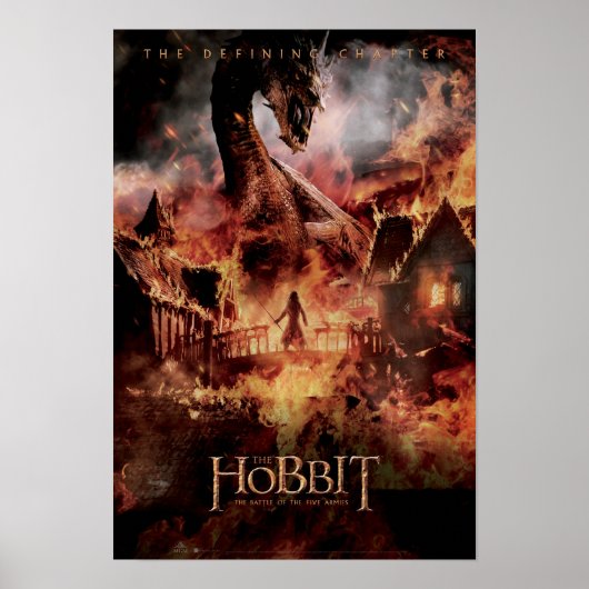 Poster Laketown Ablaze Avec SMAUG™ & BARD THE BOWMAN™ (Devant)