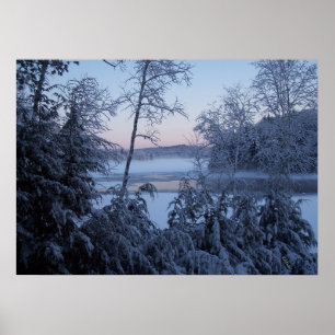 Poster Lakeview Winter Frozen Photographie