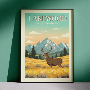 Poster Lakewood Colorado vintage