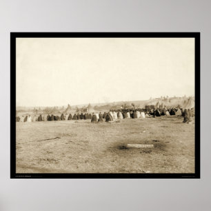 Poster Lakota Indian Council at Pine Ridge SD 1891