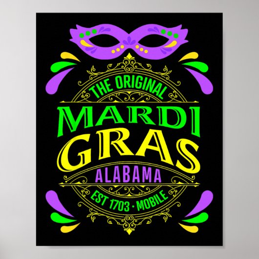 Poster L'Alabyma Mardi Gras Mobile 2025 (Devant)