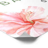 Poster LALANI Tropical rose Hibiscus Luau Baby shower (Coin)