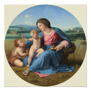 Poster L'Alba Madonna, c. 1510 (huile sur panneau)