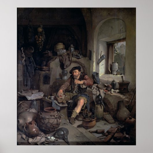 Poster L'alchimiste, 1663 (Devant)