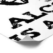 Poster L'alcool est une solution en chimie rétro (Coin)