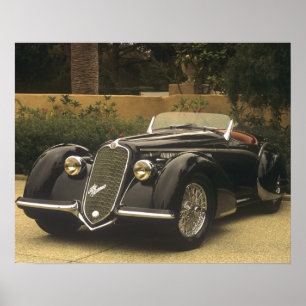 Poster L'Alfa Romeo 8C 2900B est très rare et très