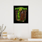 Poster L'Alien de l'espace Bigfoot Mystery Théorie du com (Cuisine)