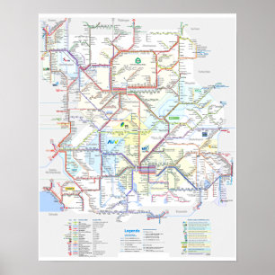 Poster « L'Allemagne : Réseau ferroviaire de BAVIÈRE…