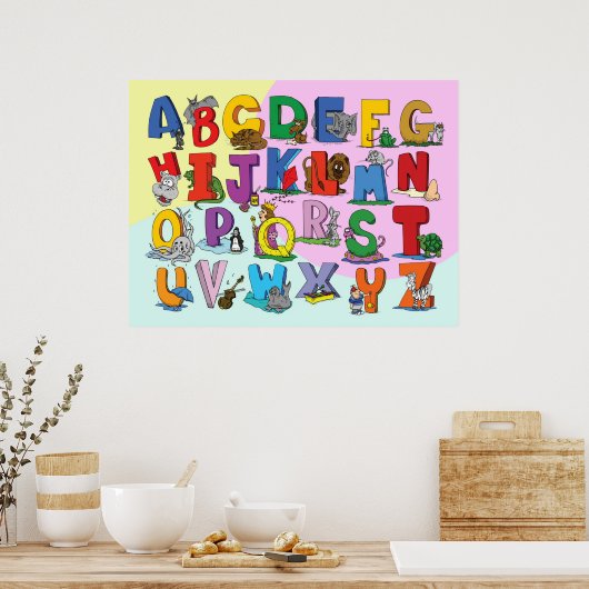 Poster L'alphabet anglais (Cuisine)