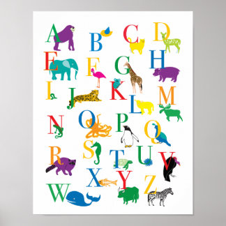 Poster L'alphabet animal