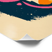 Poster Lama coloré - Illustration fantaisiste (Coin)