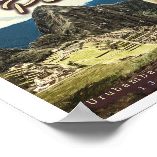 POSTER LAMA - MACHU PICCHU PÉROU (Coin)