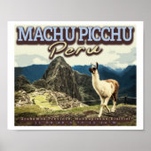 POSTER LAMA - MACHU PICCHU PÉROU (Devant)