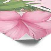 Poster Lama rose souriant heureux (Coin)