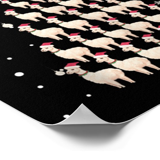 Poster Lama Xmas Tree Llamas Christmas Tree Débardeur1 (Coin)