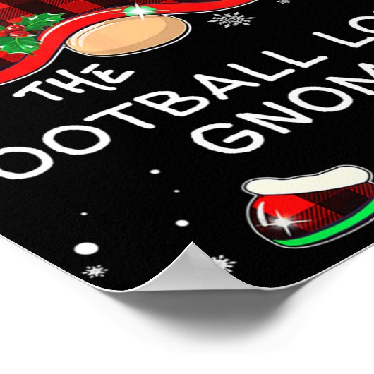 Poster L'amant du football Gnome Christmas Party Correspo (Coin)