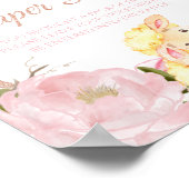 Poster Lamb Peine rose et Baby shower Rose Refus de couch (Coin)