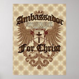 Poster L'Ambassadeur For le Christ, vers de bible de