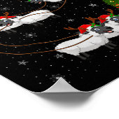 Poster Lambs Sheep Santa Sleigh Flying Funny Magical Chri (Coin)