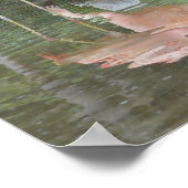 Poster Lame de la famille de Flamants roses (Coin)