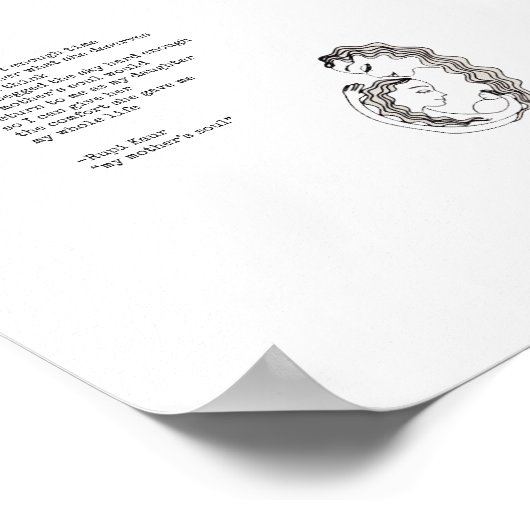 Poster L'âme de ma mère par Rupi Kaur (Coin)