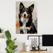 Poster L'âme heureuse de votre chien (Bureau à domicile)