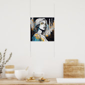 Poster L'Âme Urbaine : Un Portrait Femme - Art Moderne Ab (Cuisine)