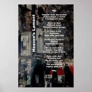Poster Lament du ciel (9/11 Memorial Poetic Print)