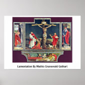 Poster Lamentation De Mathis Grunewald Gothart (Devant)