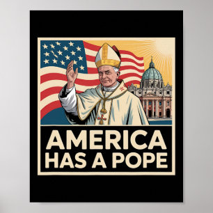 Poster L'Amérique a un pape américain catholique nouveau