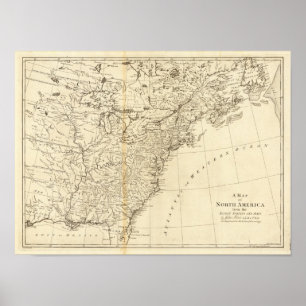 Poster L'Amérique du Nord Blair, John 1779