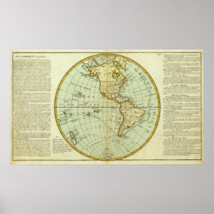 Poster L'Amérique du Nord et l'Amérique du Sud