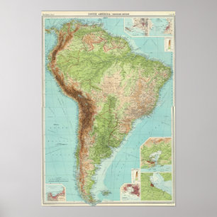Poster L'Amérique du Sud composée