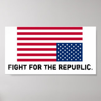 Poster L'Amérique est en détresse, se bat pour la républi