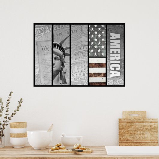 Poster L'Amérique Est Exceptionnelle (Cuisine)