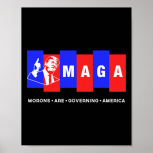 Poster L'Amérique est gouvernée par des morons anti-Trump