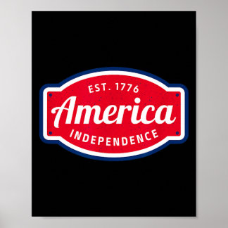 Poster L'Amérique est indépendante 1776 4 juillet