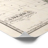 Poster L'Amérique par Stieler (Coin)