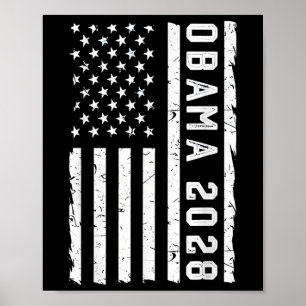 Poster L'Amérique Vintage En Danger Drapeau Obama Pour Le