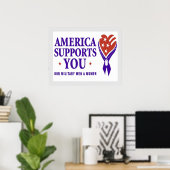 Poster L'Amérique vous soutient SOMBRE (Bureau à domicile)