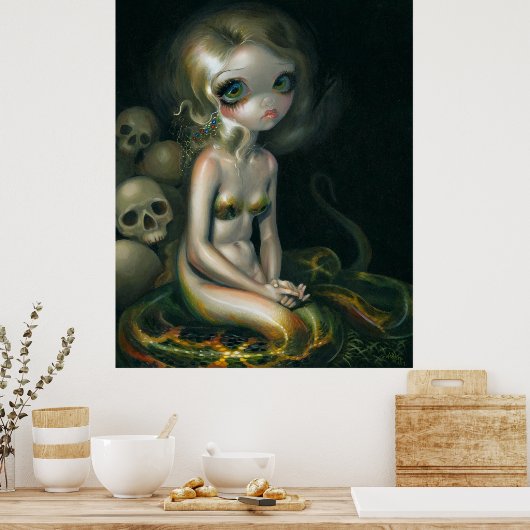 Poster Lamia ART PRINT serpent de vampire (Cuisine)
