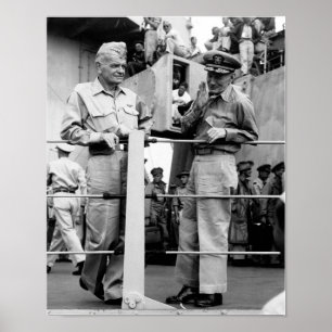 Poster L'amiral Bull Halsey et l'amiral McCain