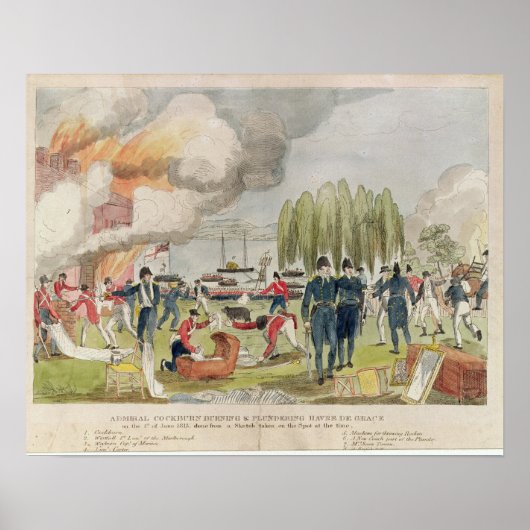 Poster L'amiral Cockburn brûle et pillage (Devant)