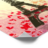 Poster L'amour à Paris Tour Eiffel (Coin)