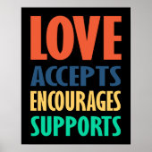Poster L'amour accepte une typographie moderne audacieuse (Devant)