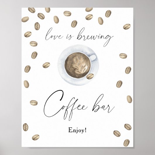 Poster L'amour brasse la douche nuptiale Café bar (Devant)