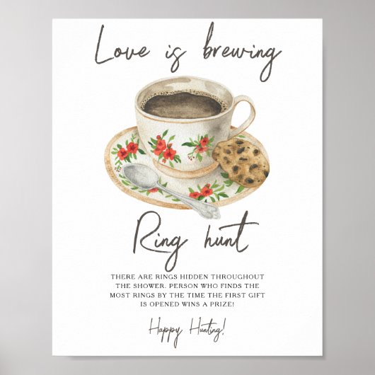 Poster L'amour brasse la douche nuptiale Ring chasse jeu (Devant)