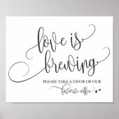 Poster L'amour brasse le café bar Mariage Signé (Devant)