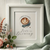 Poster L'amour brasse les cartes de Fête des mariées et l