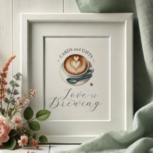 Poster L'amour brasse les cartes de Fête des mariées et l